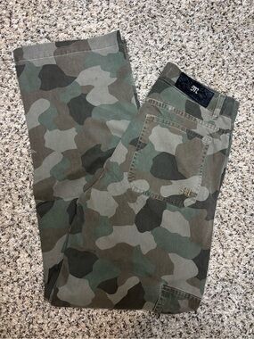 Miss Me Camo Wide Leg Pants - Green & Brown